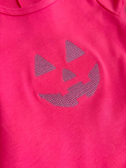 Cross Stitch Jack-o'-Lantern Embroidered Halloween Shirt | Baby, Toddler, Youth & Adult
