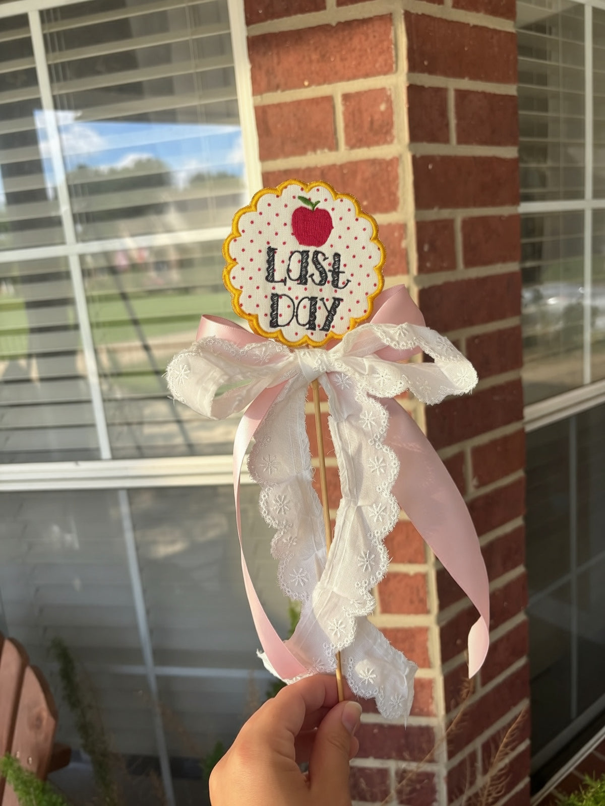 First & Last Day of School Sign | Embroidered Photo Prop