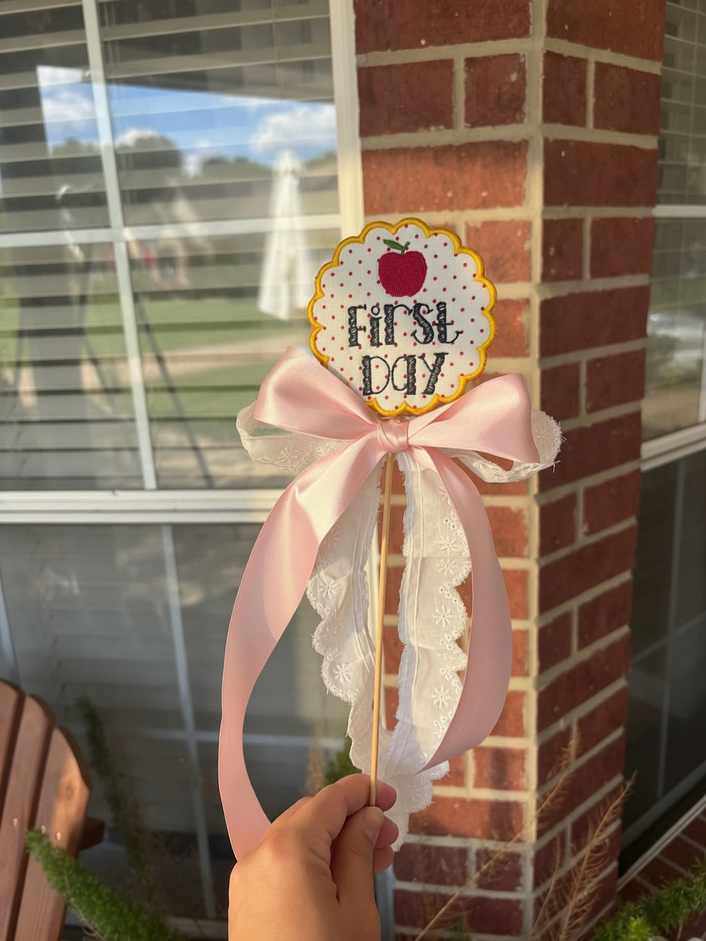 First & Last Day of School Sign | Embroidered Photo Prop