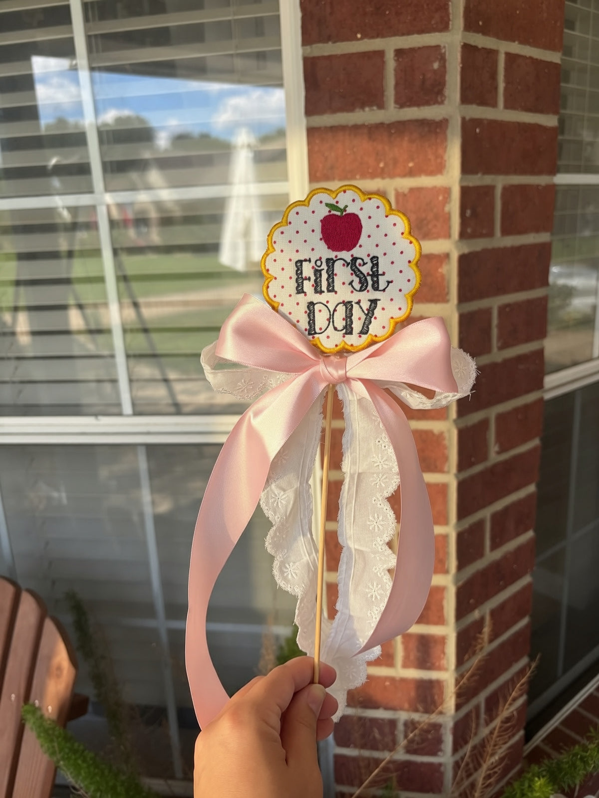 First & Last Day of School Sign | Embroidered Photo Prop