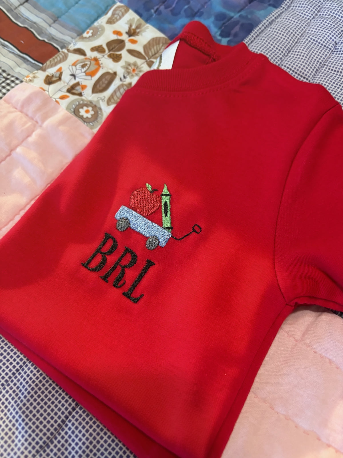 Back to School Wagon | Boys Embroidered Shirt