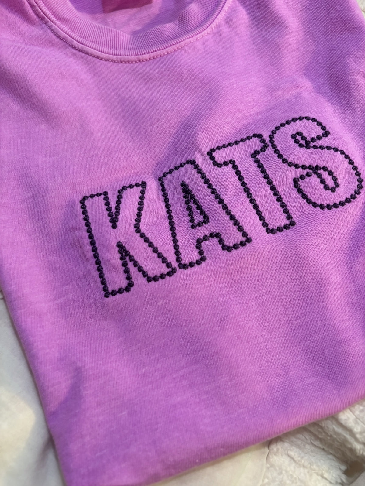 School Mascot Dot Applique Shirt | Embroidered School Shirt