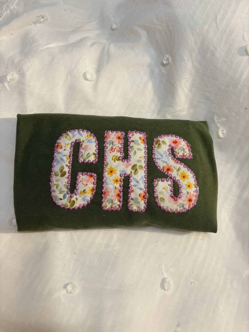 School Mascot Dot Applique Shirt | Embroidered School Shirt