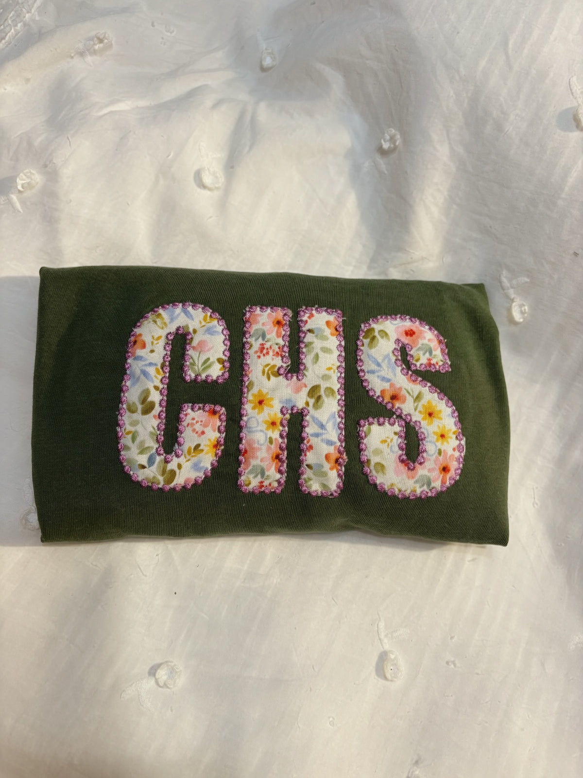 School Mascot Dot Applique Shirt | Embroidered School Shirt