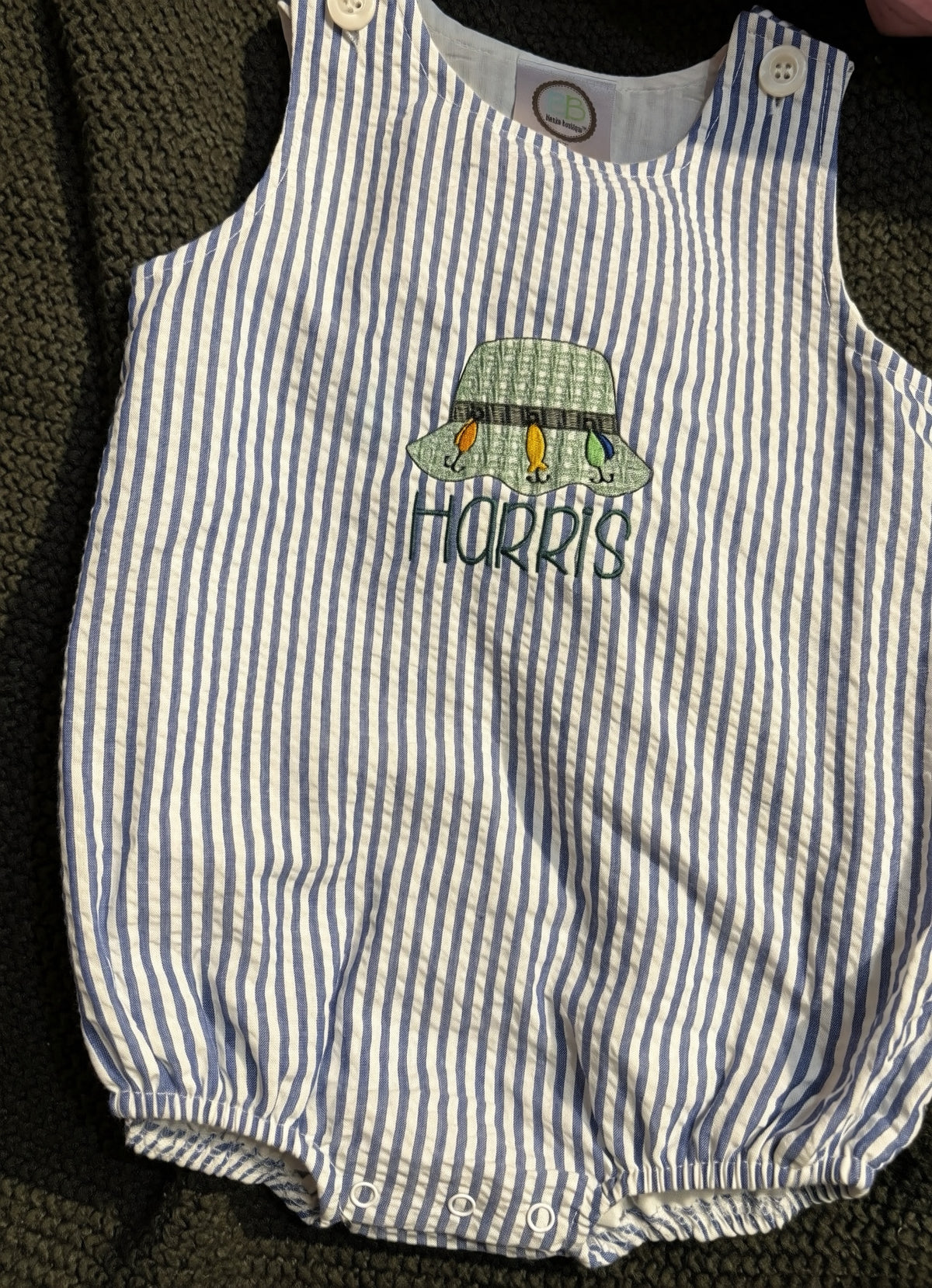 Embroidered Fishing Bucket Hat for Boys | Custom Name + Outfit Set