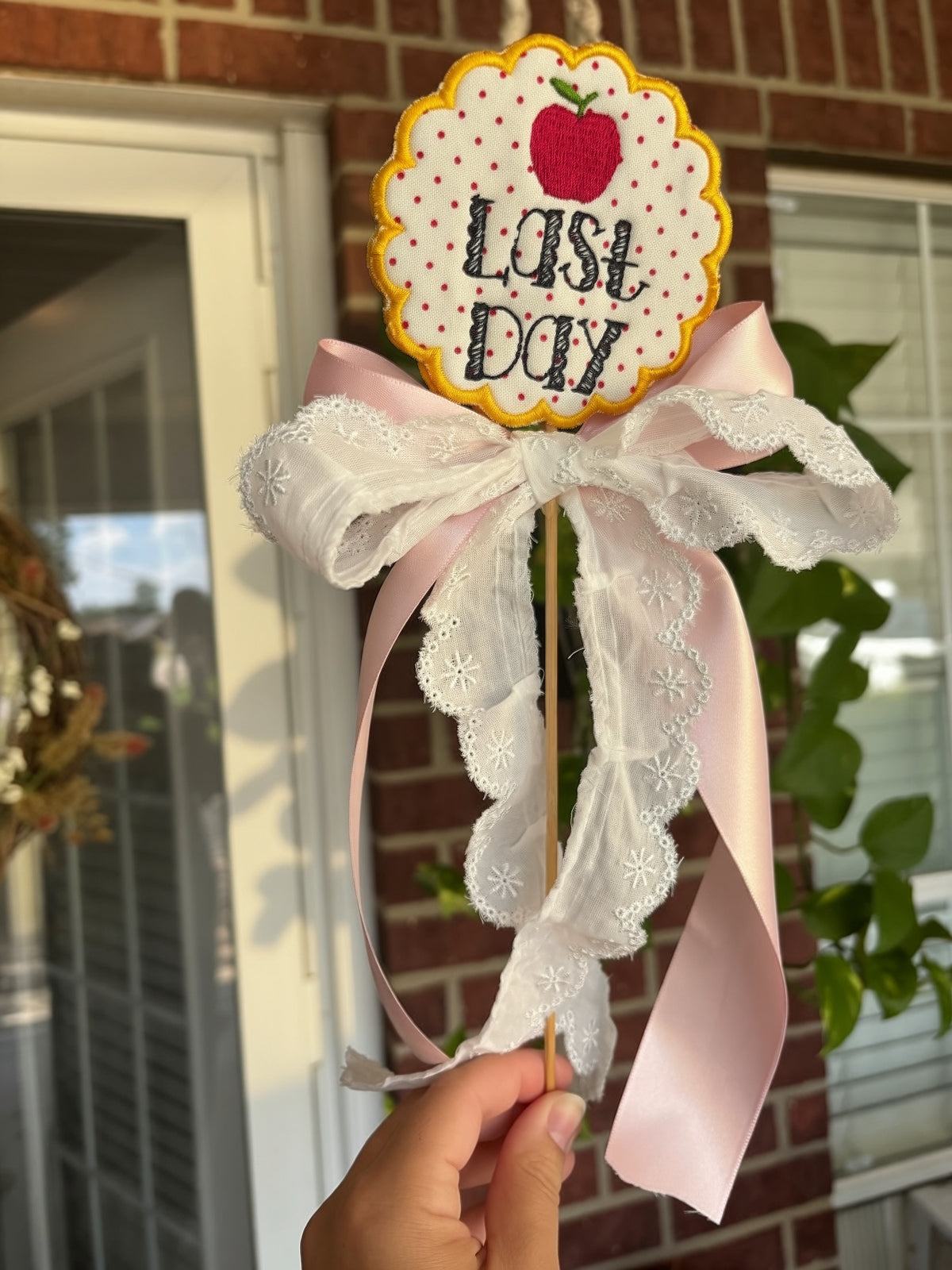 First & Last Day of School Sign | Embroidered Photo Prop