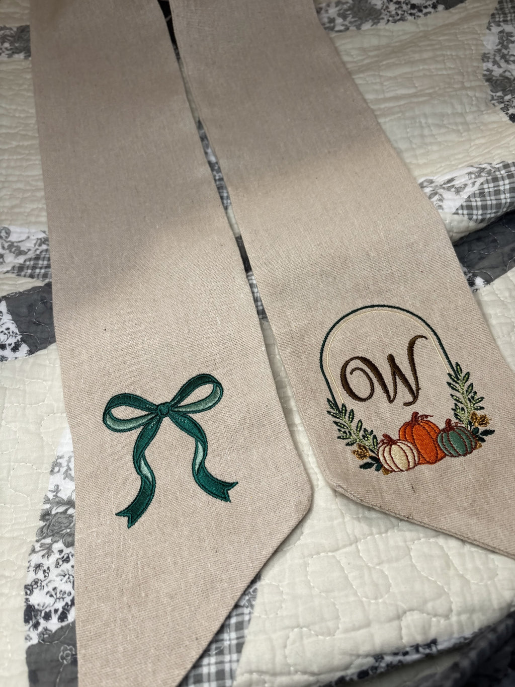 Personalized Fall Wreath Sash | Fall Door Hanging