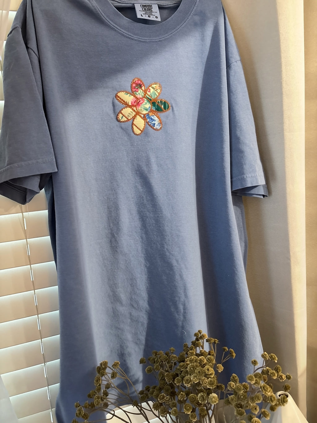 Flower Applique Shirt | Embroidered Women’s Shirt