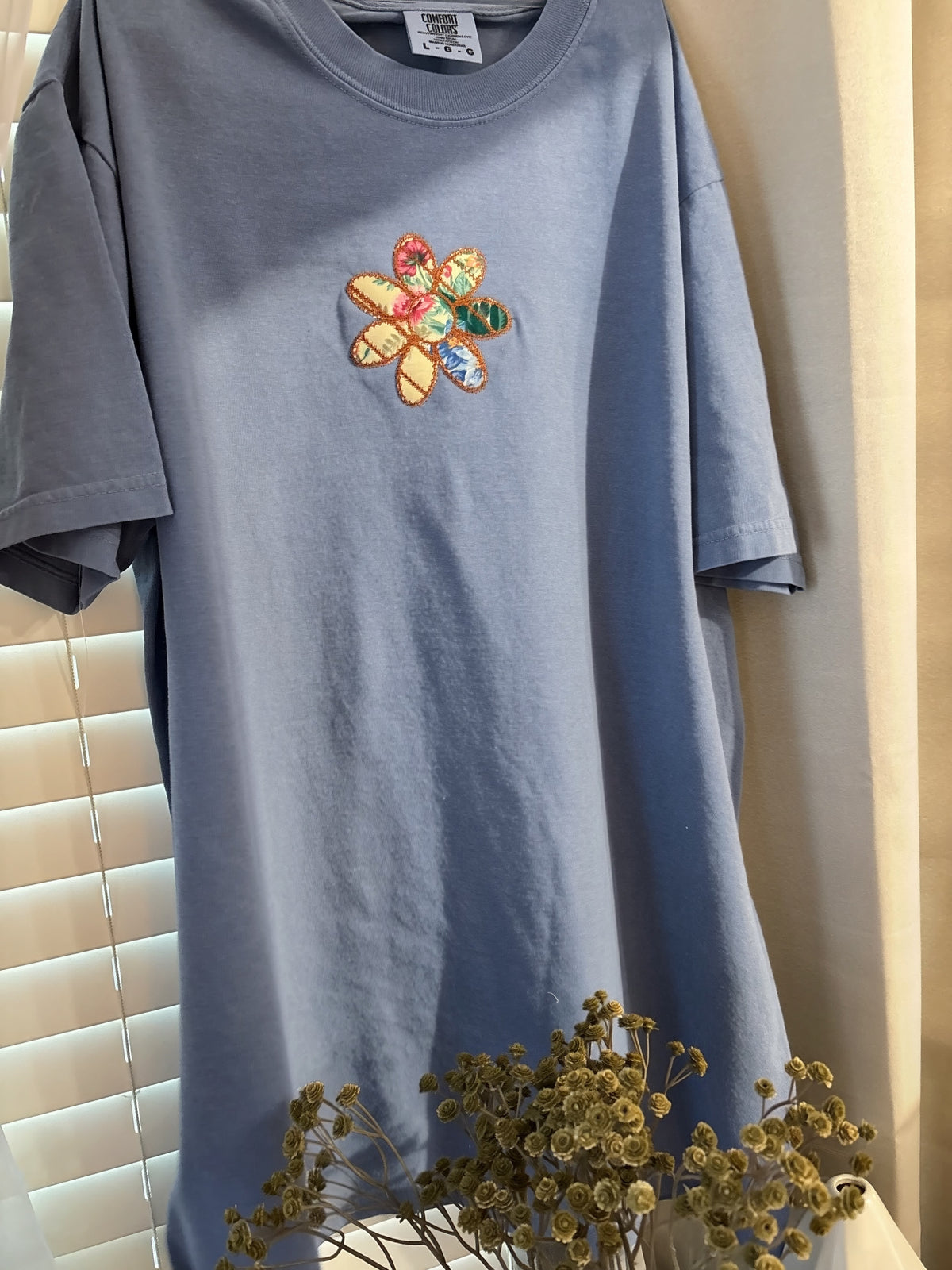 Flower Applique Shirt | Embroidered Women’s Shirt