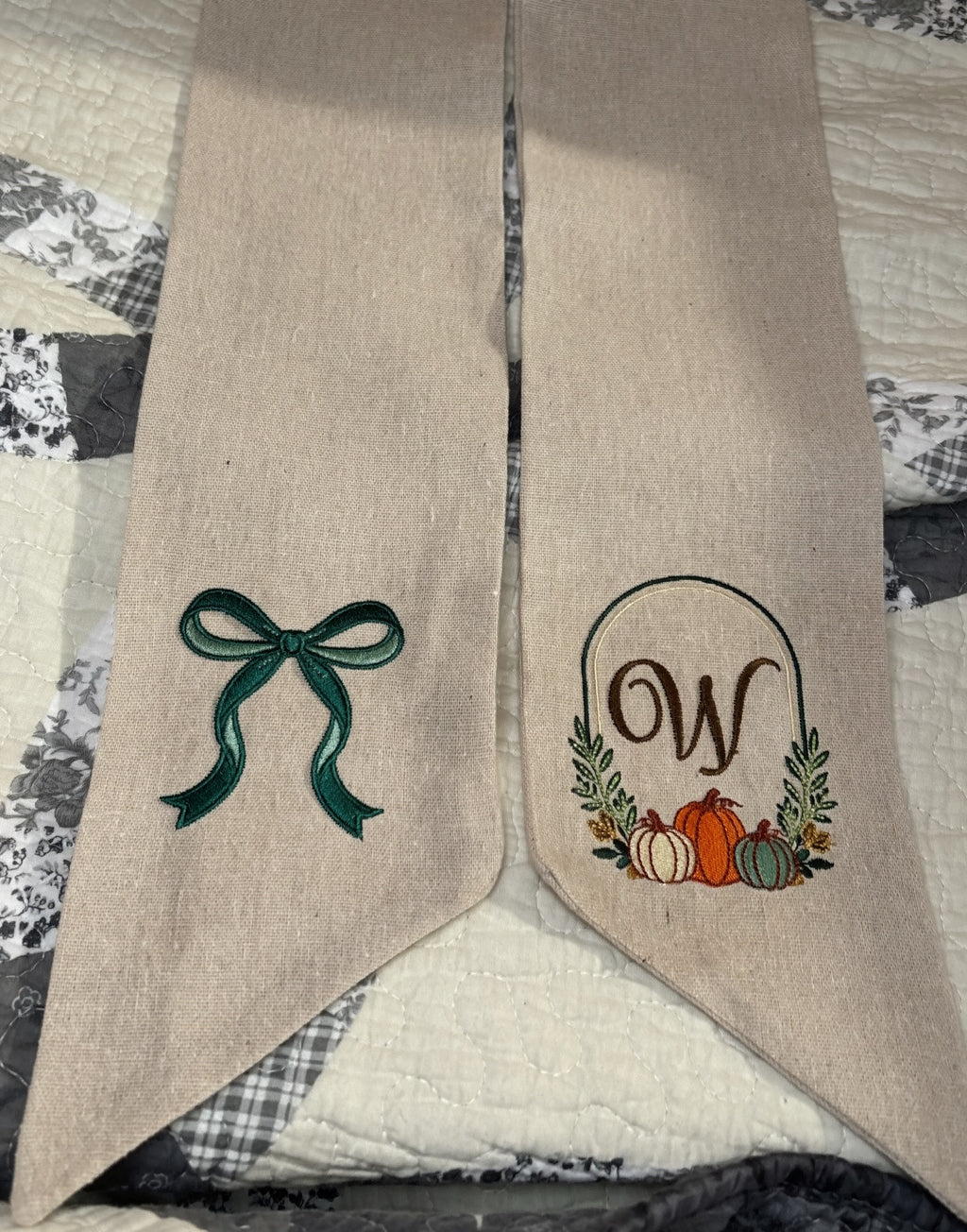 Personalized Fall Wreath Sash | Fall Door Hanging