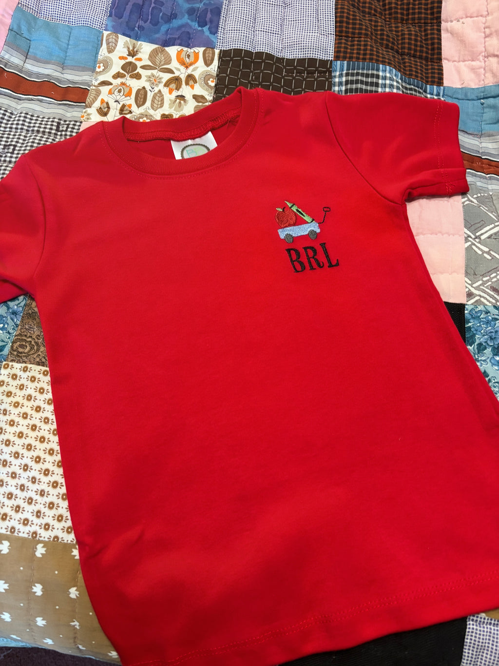 Back to School Wagon | Boys Embroidered Shirt