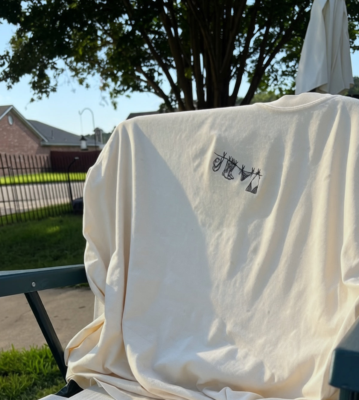 Summertime Clothes line |Custom Embroidered Western Bikini Shirt | Comfort Colors Summer Tee
