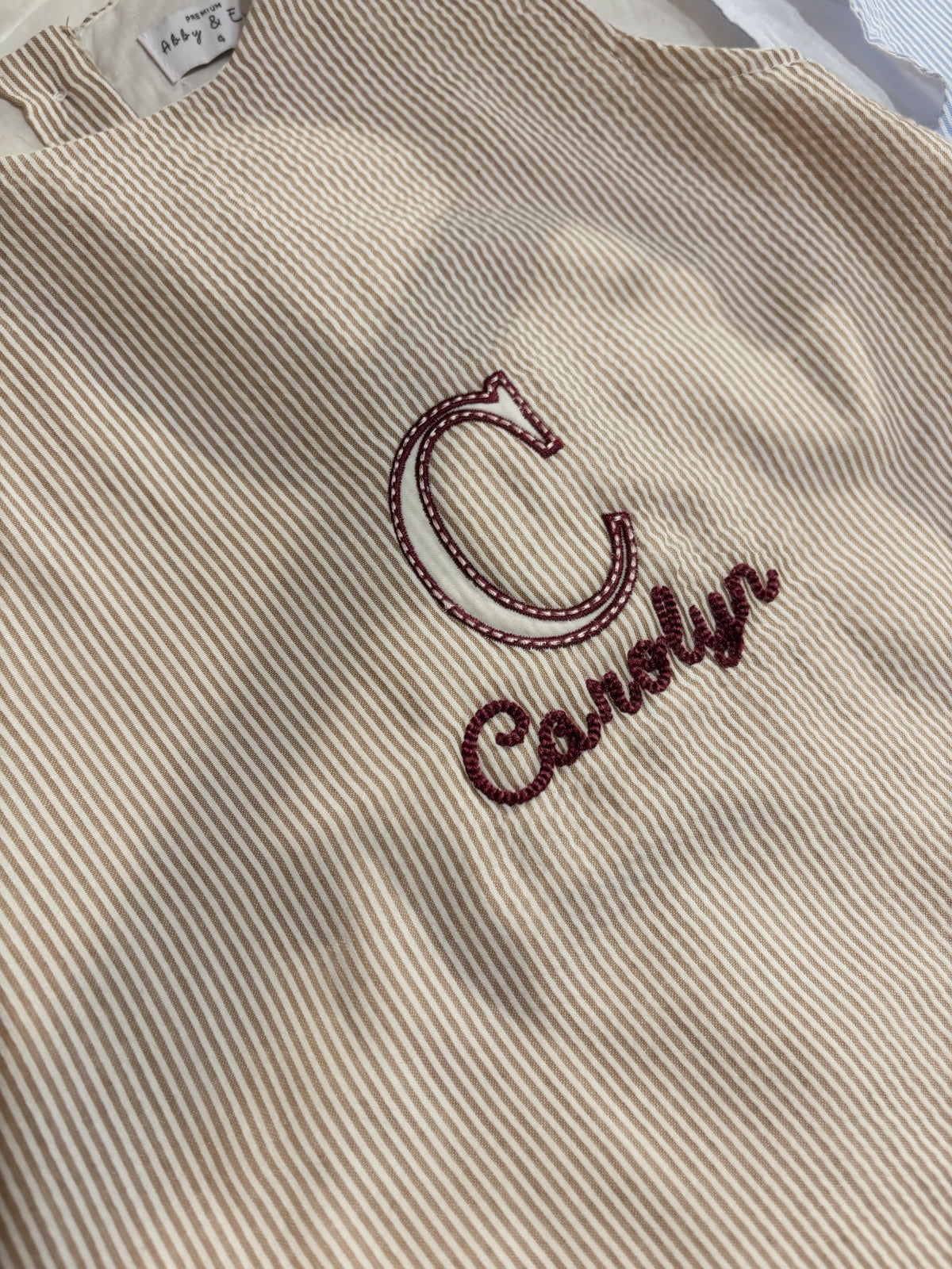 Girl Seersucker Name Dress or Set | Personalized Girls Outfit