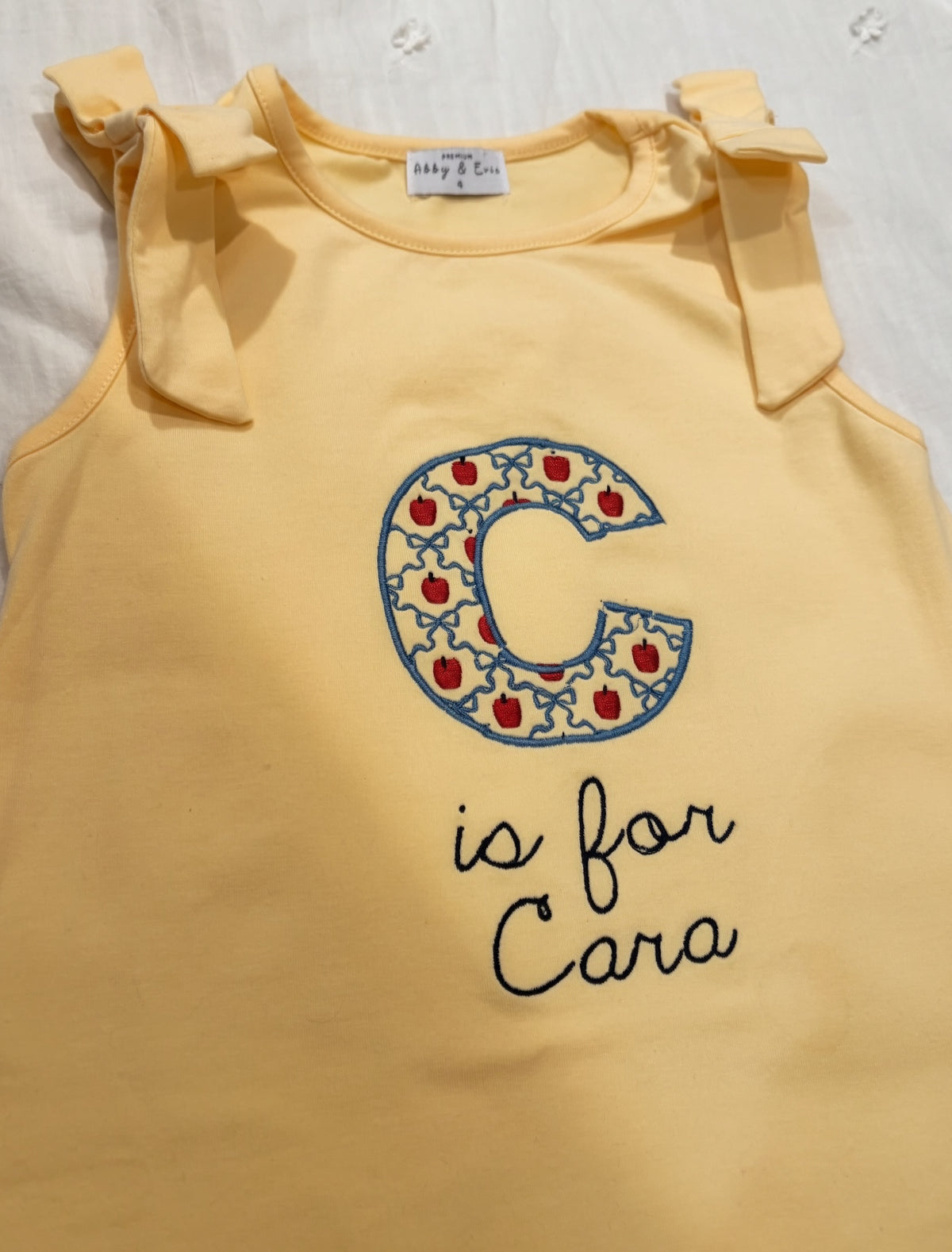 A is for Apple Dress | Puff Sleeve or Ruffle Sleeve Top | Back to school