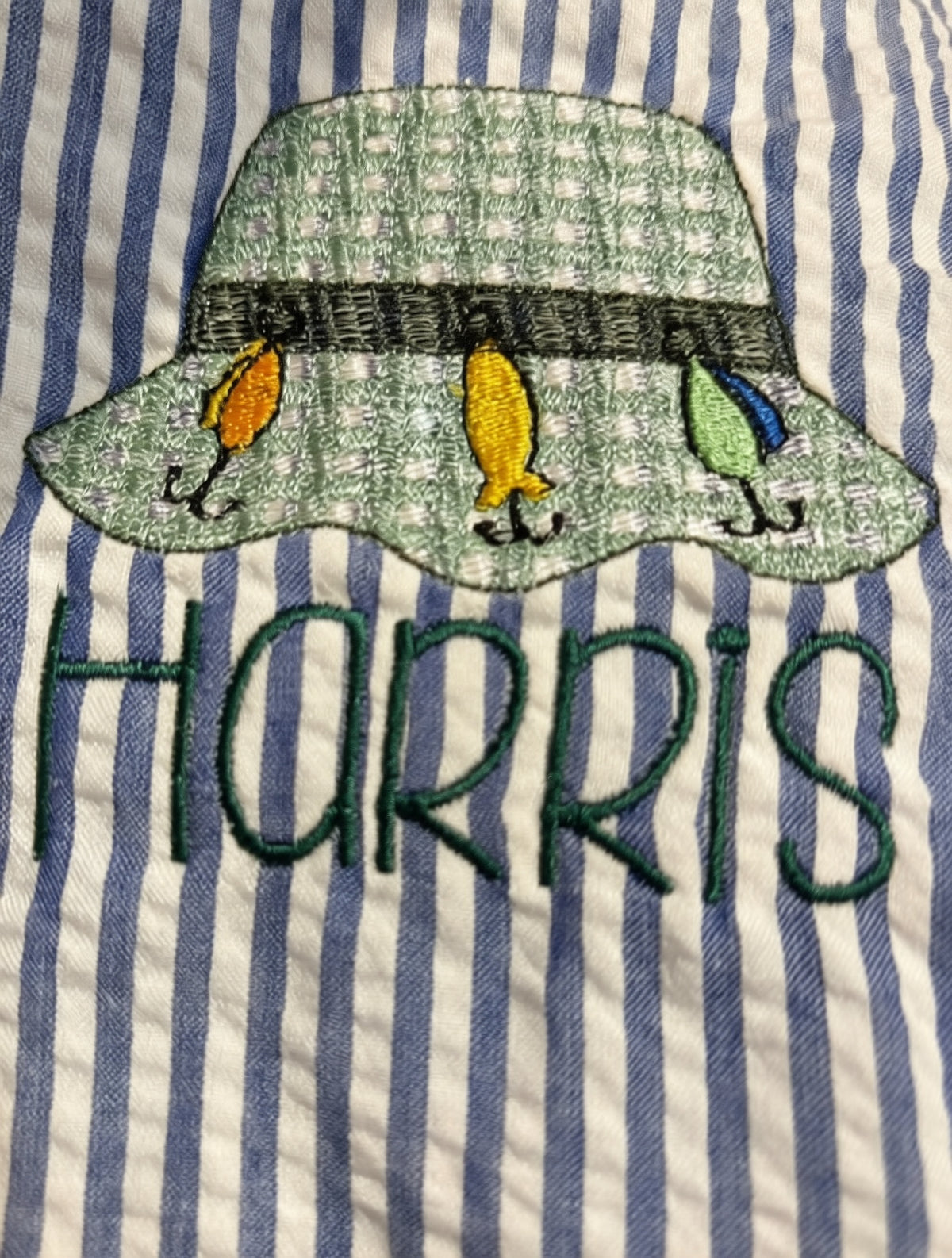 Embroidered Fishing Bucket Hat for Boys | Custom Name + Outfit Set