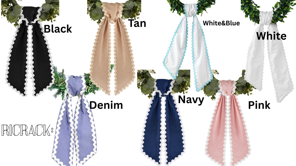 Summer Wreath Sash — Embroidered Door Hanger | Made to Order