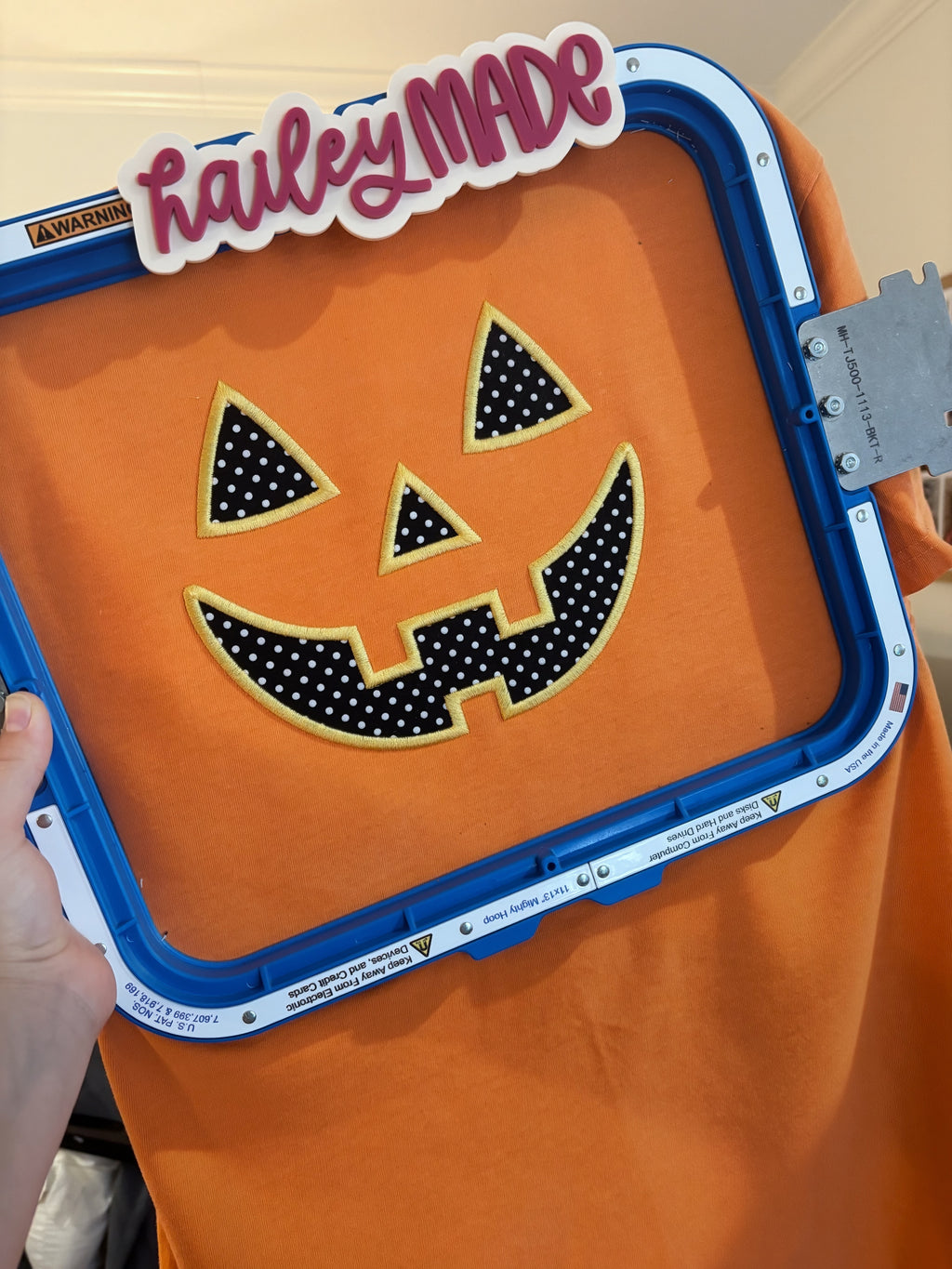 Jack-o’-Lantern Face Appliqué Shirt | Baby to Adult
