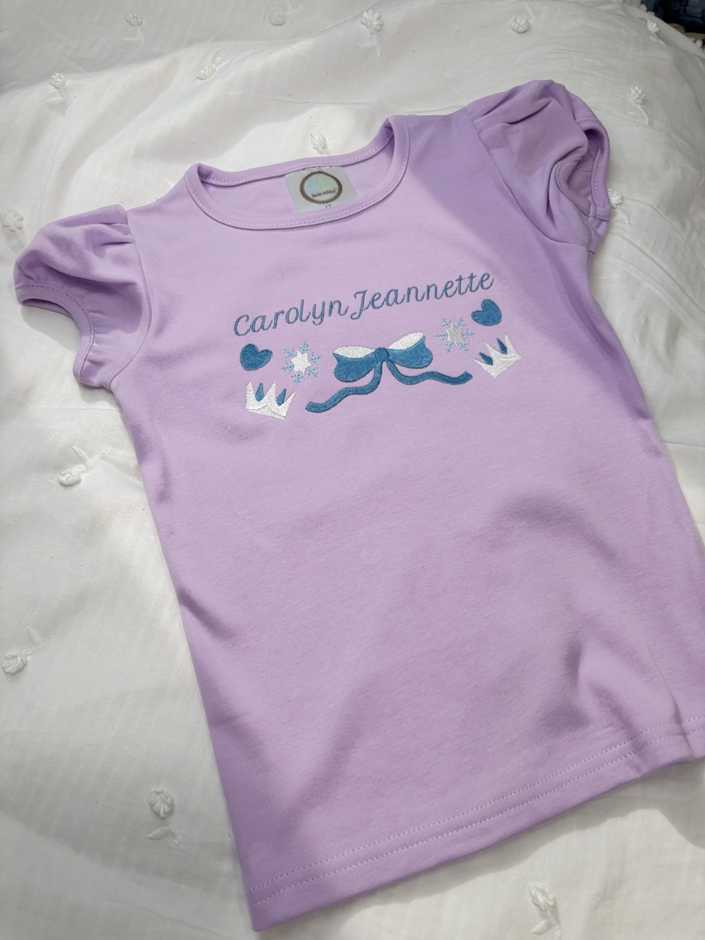 Girls Personalized Princess Shirt & Romper | Embroidered Name