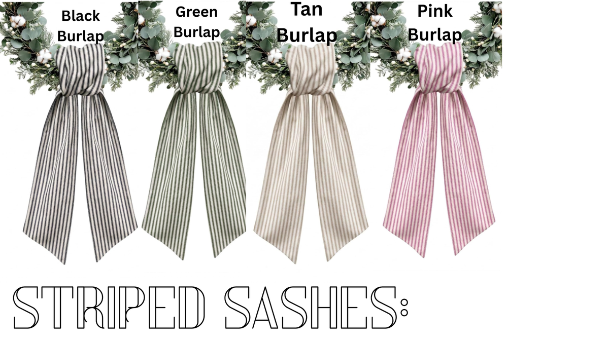 Summer Wreath Sash — Embroidered Door Hanger | Made to Order