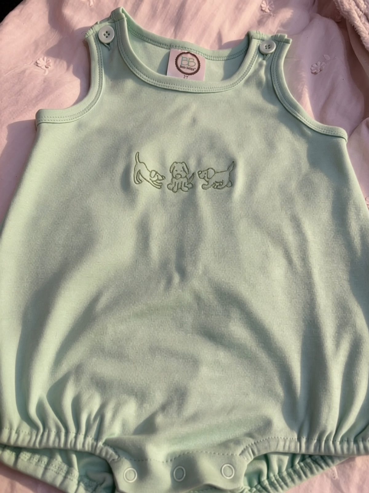 Playful Puppy Trio | Embroidered Bubble or Tshirt