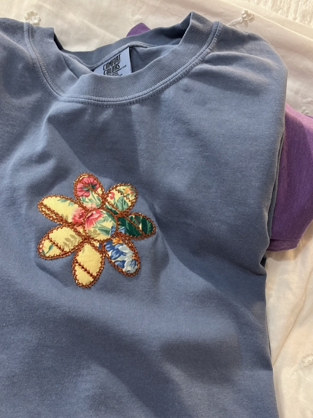 Flower Applique Shirt | Embroidered Women’s Shirt
