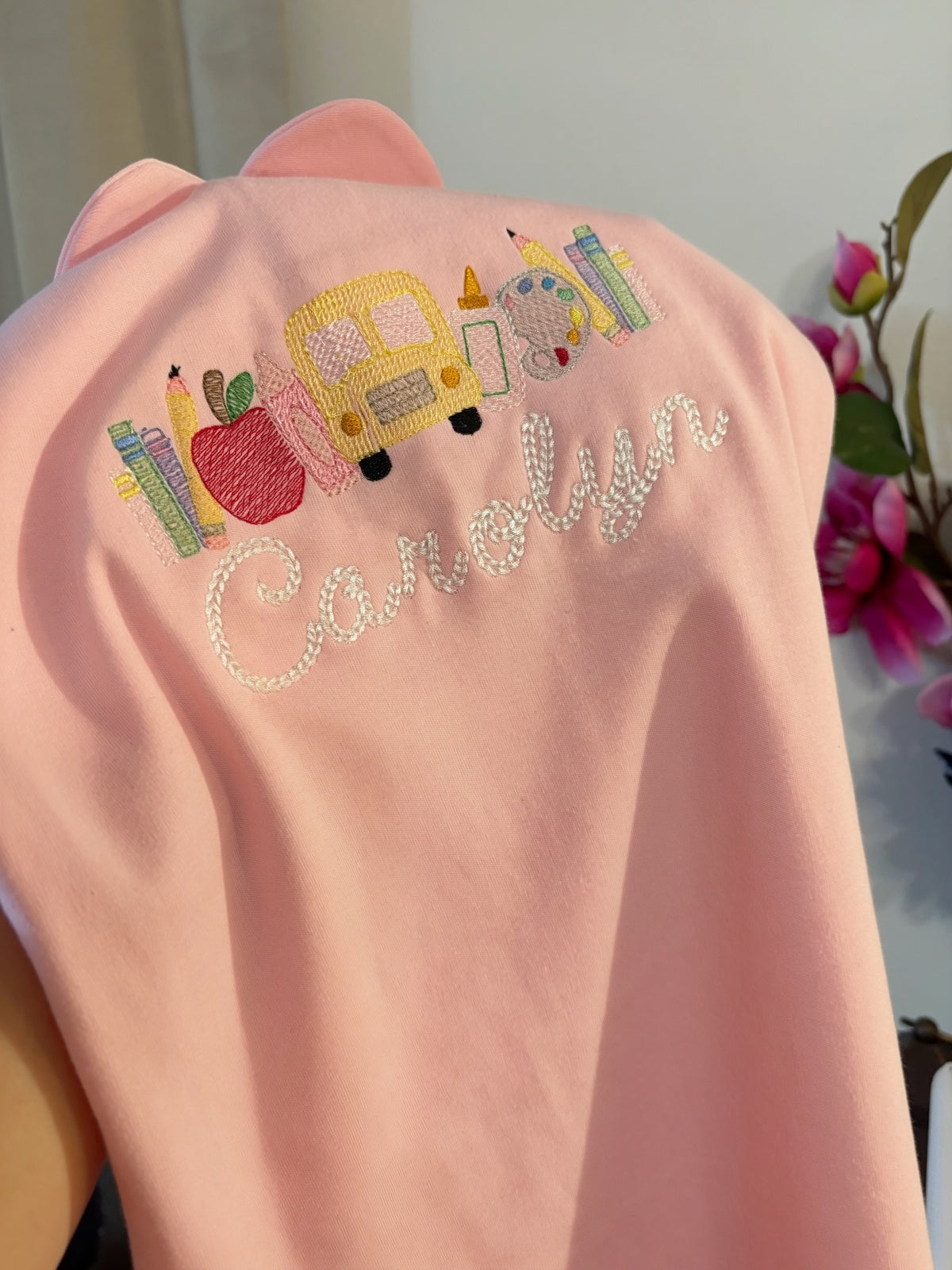 Personalized Back to School Dress & Shirt | Peter Pan Collar | Custom Embroidered Name
