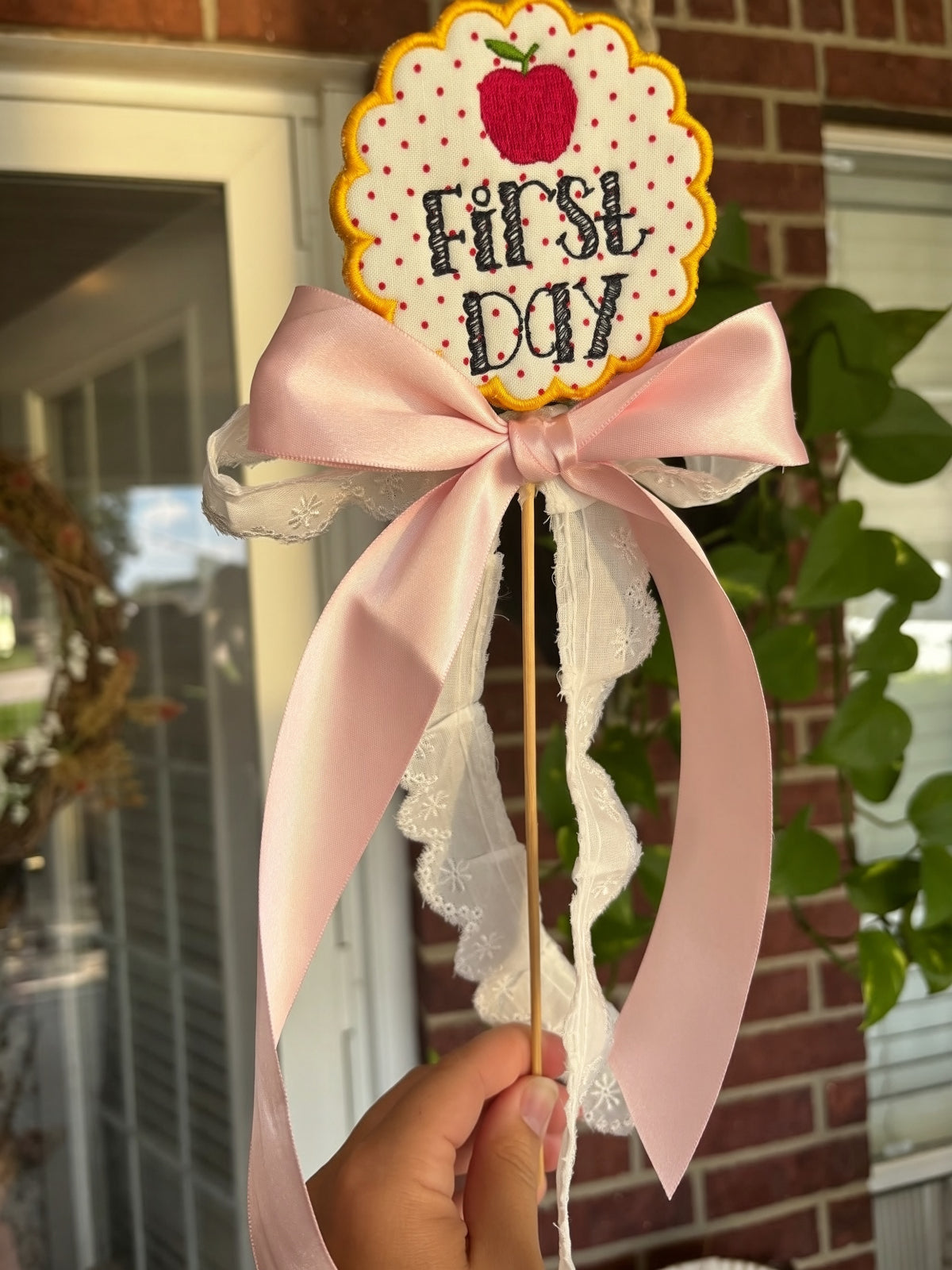 First & Last Day of School Sign | Embroidered Photo Prop