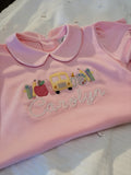 Personalized Back to School Dress & Shirt | Peter Pan Collar | Custom Embroidered Name