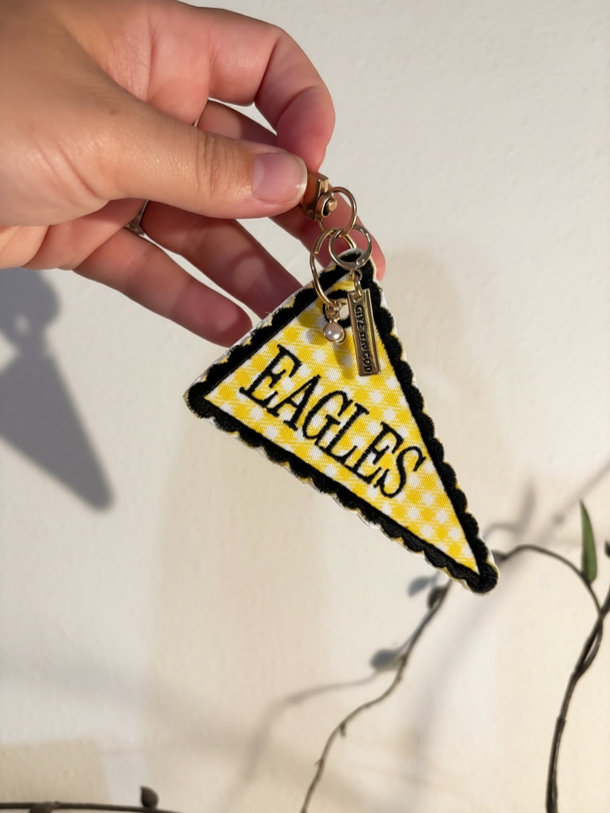 Pennant Flag Bag Tag | Embroidered Bag Charm