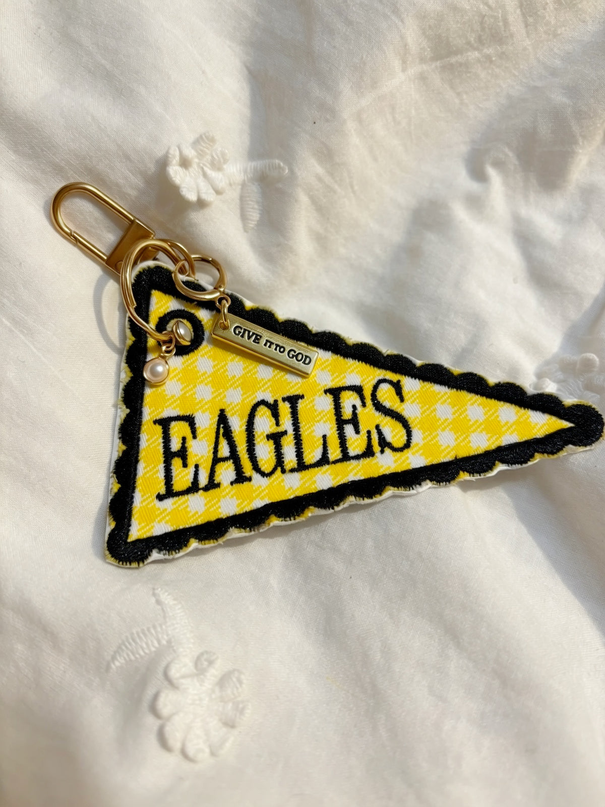 Pennant Flag Bag Tag | Embroidered Bag Charm