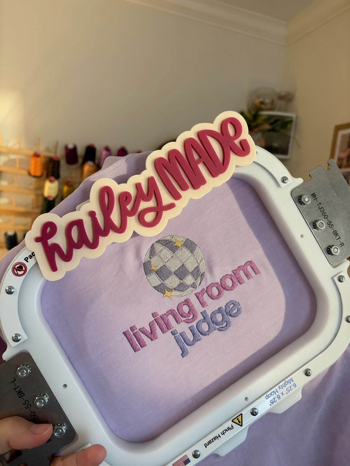 Living Room Judge | Embroidered Disco Ball Shirt