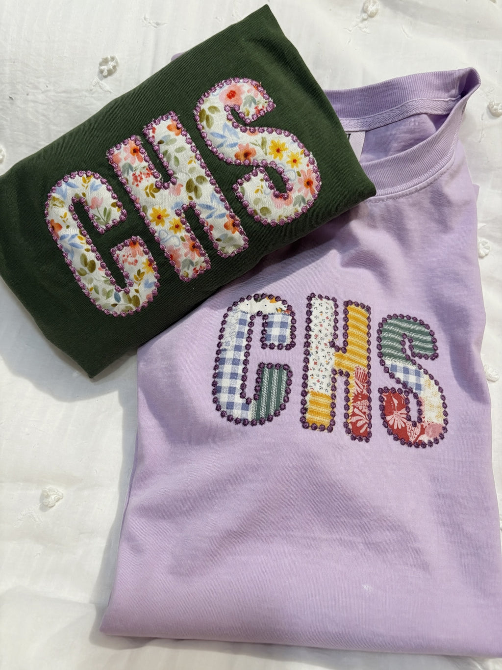 School Mascot Dot Applique Shirt | Embroidered School Shirt