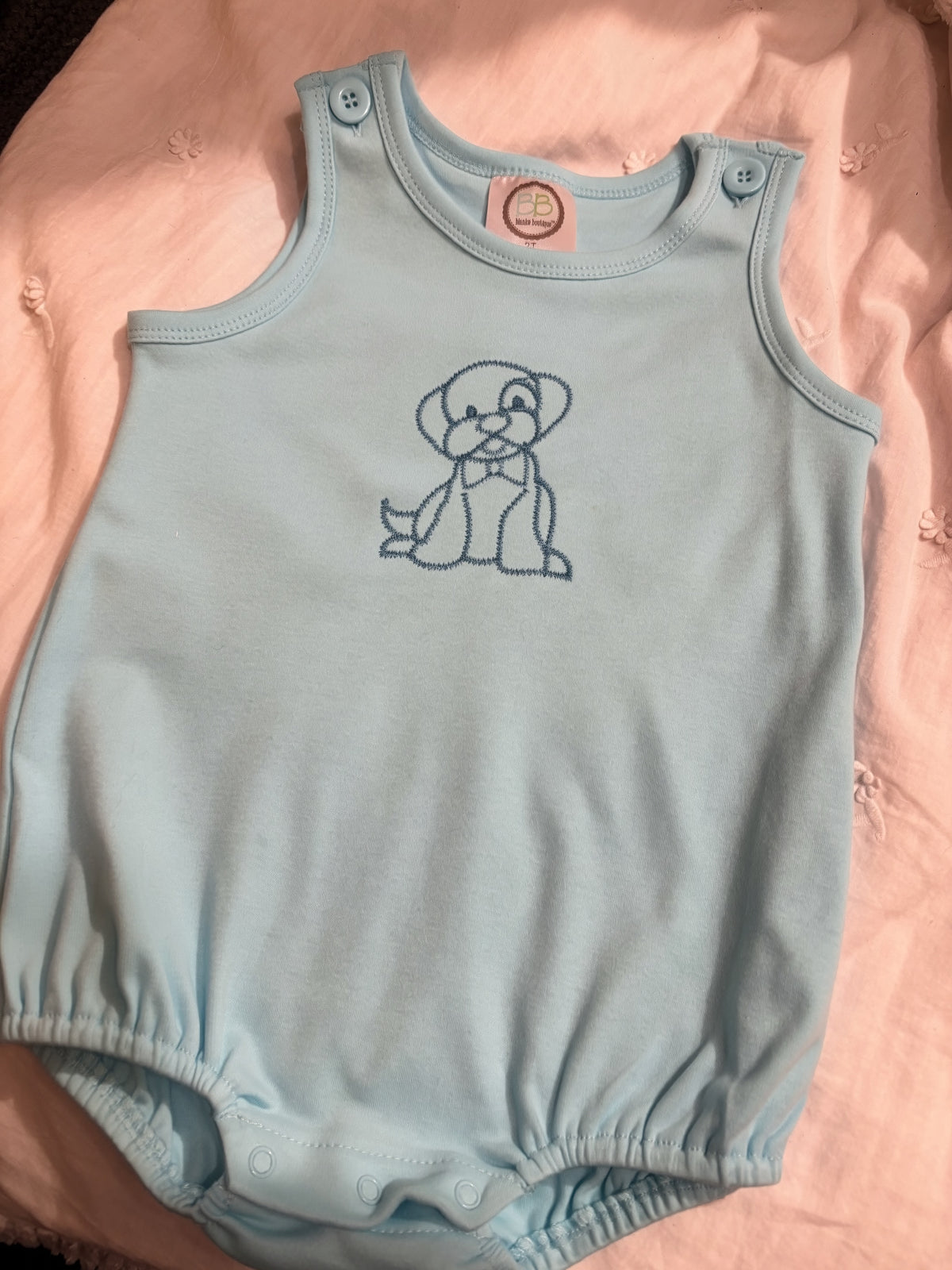 Embroidered Puppy Outfit | Baby & Kids Personalized Shirt