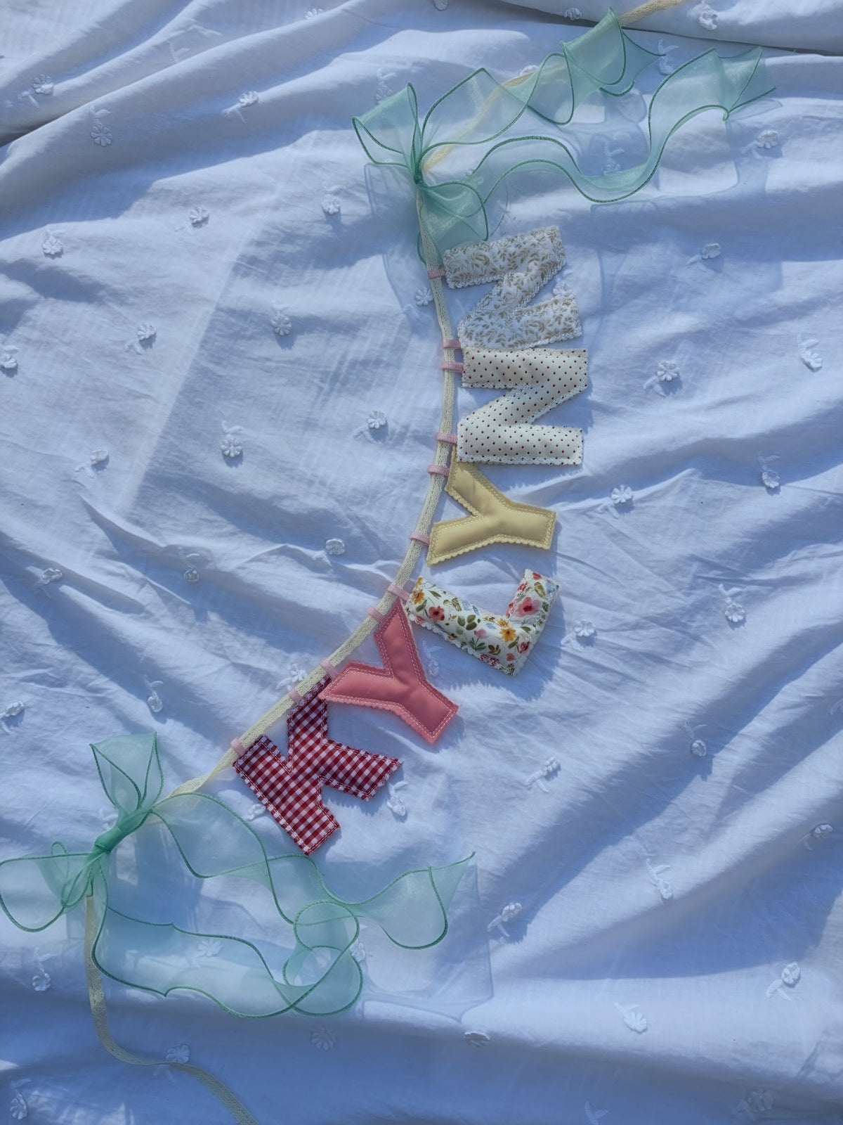 Scalloped Edge Quilted Name Banner
