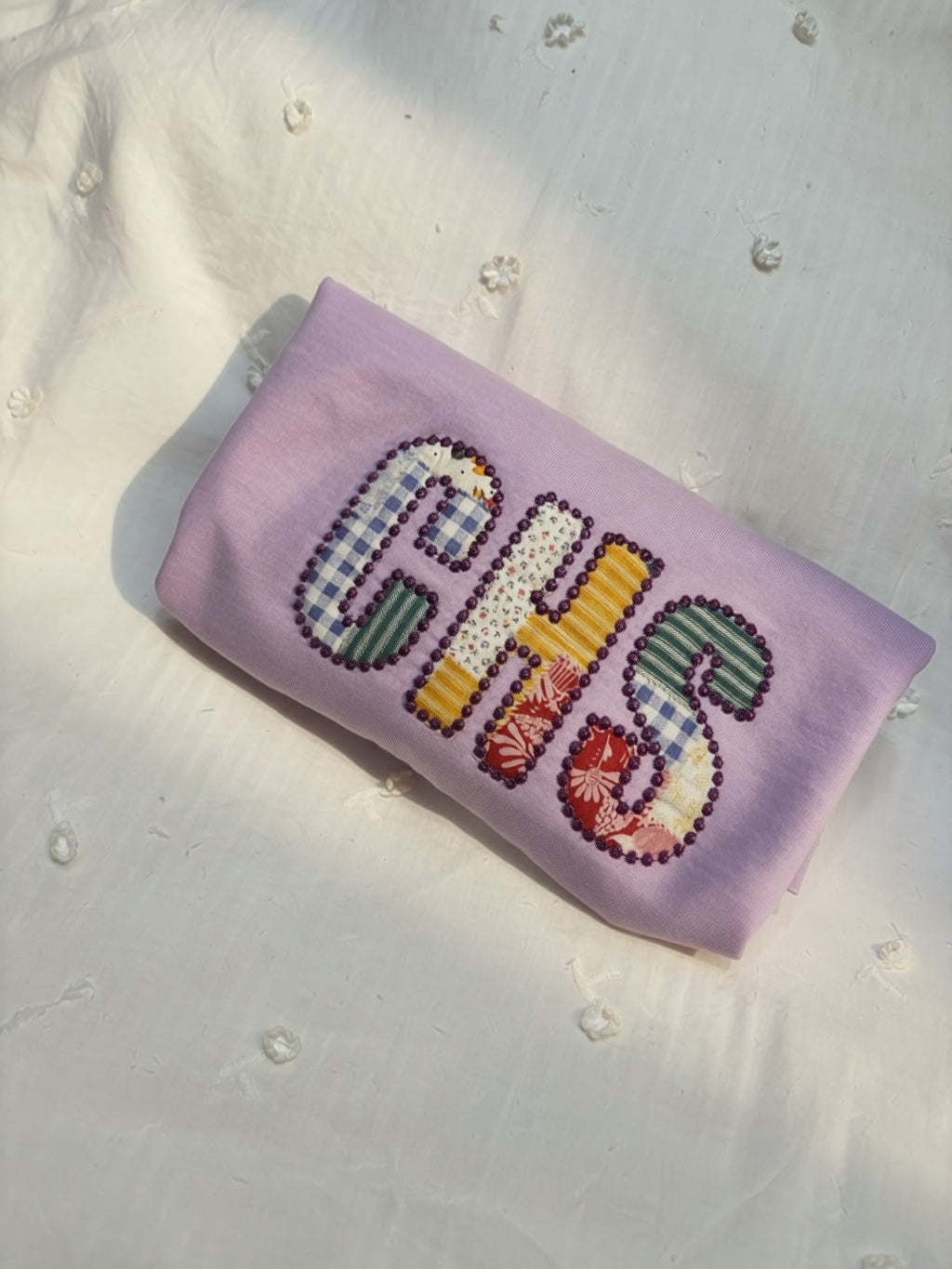 School Mascot Dot Applique Shirt | Embroidered School Shirt