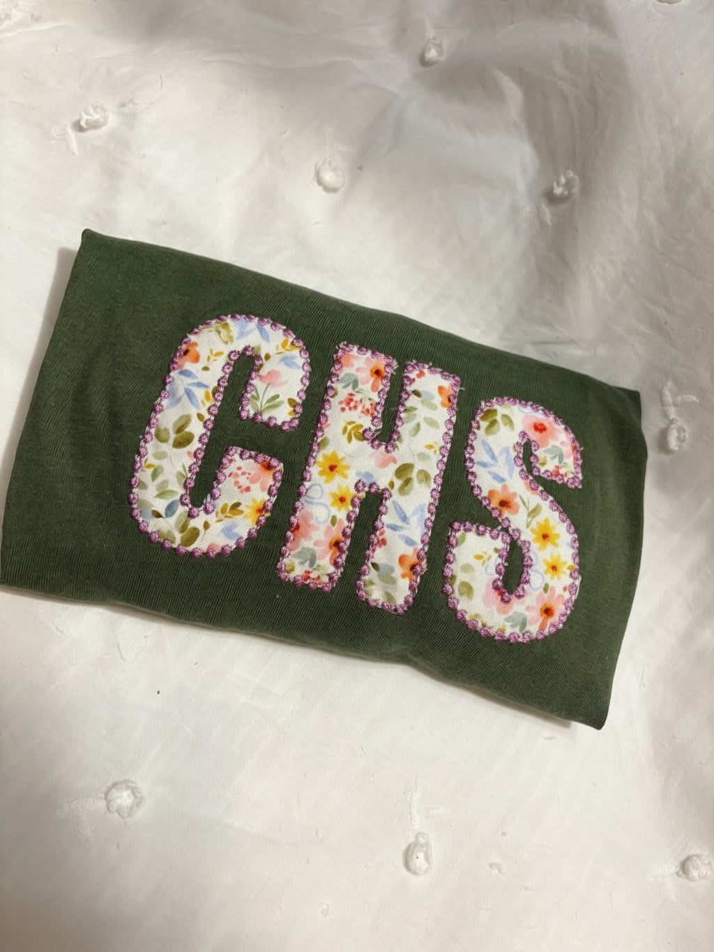 School Mascot Dot Applique Shirt | Embroidered School Shirt