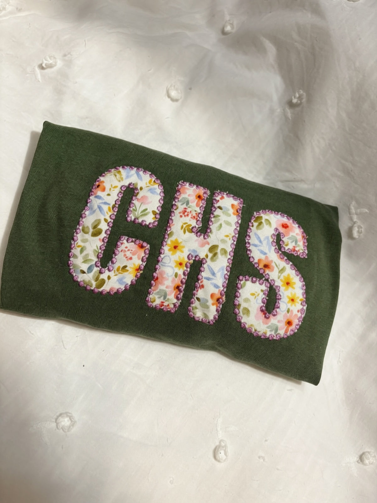School Mascot Dot Applique Shirt | Embroidered School Shirt