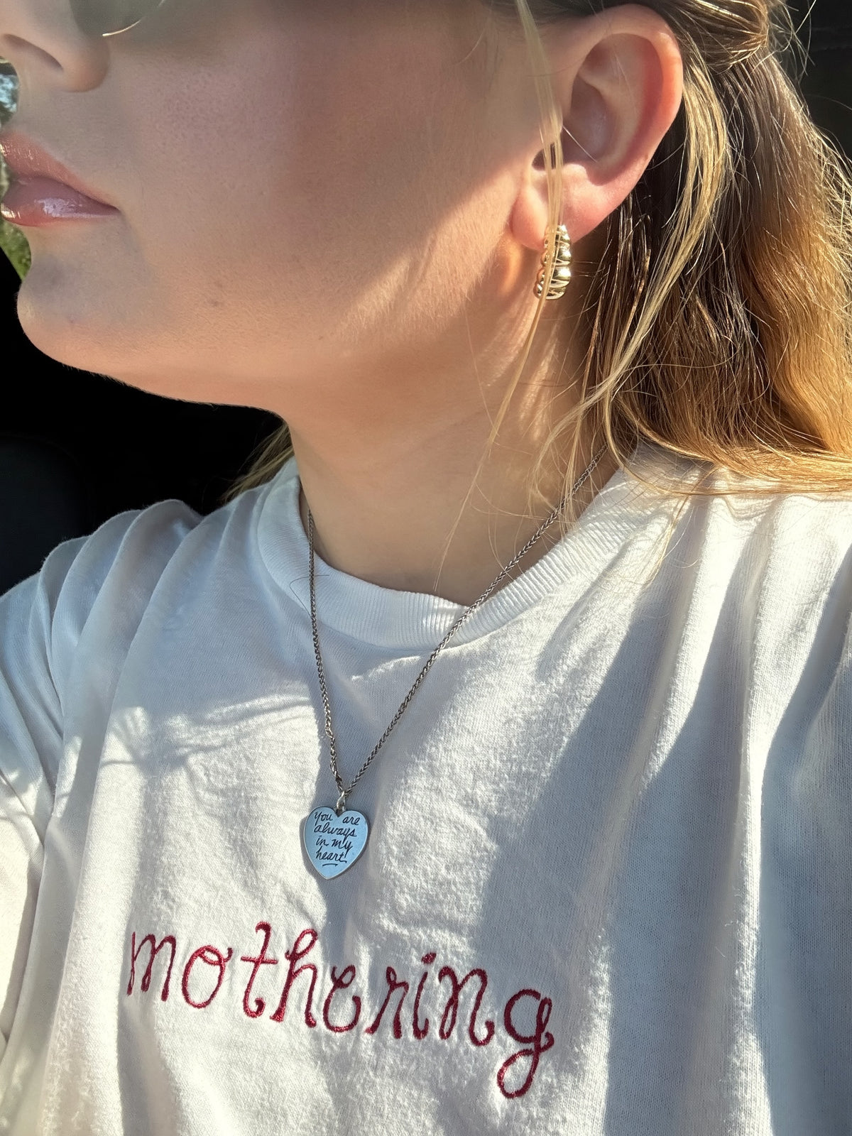 Mothering Embroidered T-Shirt | Custom Comfort Colors Tee