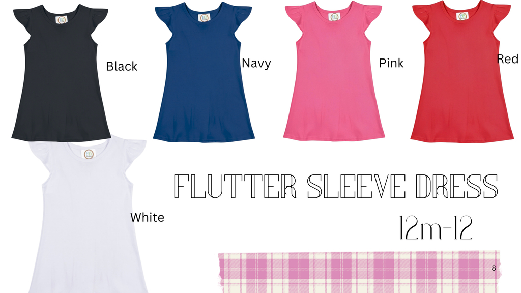 Embroidered Crayon Name Shirt & Flutter Sleeve Dress | Kids Custom Embroidery