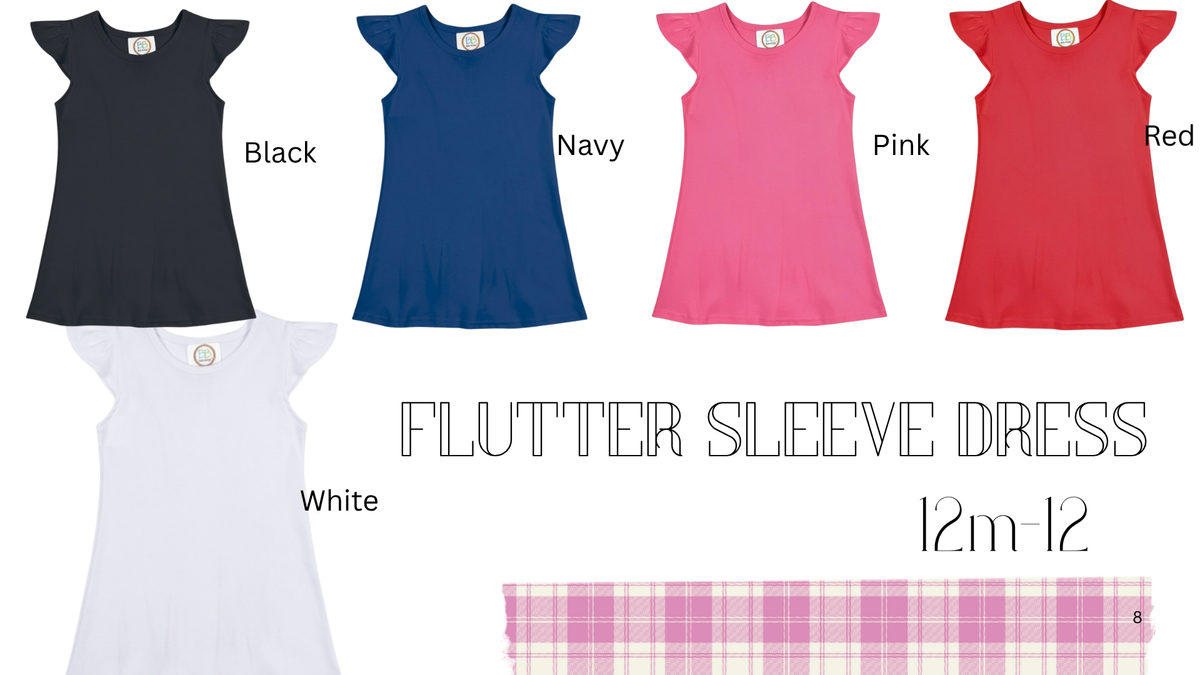Embroidered Crayon Name Shirt & Flutter Sleeve Dress | Kids Custom Embroidery