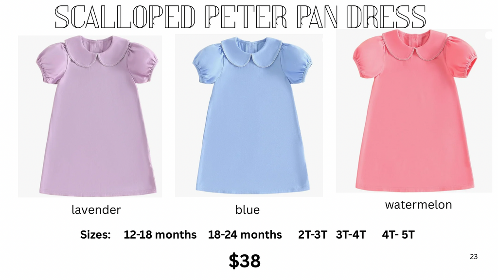 Personalized Back to School Dress & Shirt | Peter Pan Collar | Custom Embroidered Name