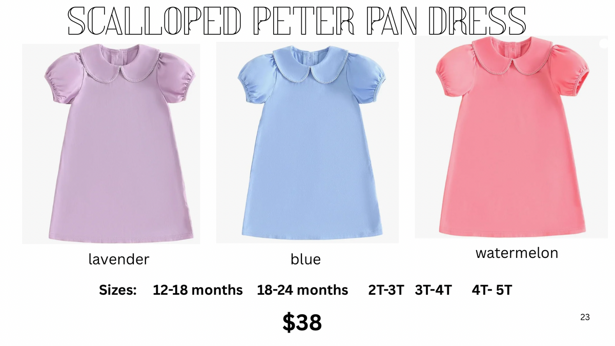 Personalized Back to School Dress & Shirt | Peter Pan Collar | Custom Embroidered Name
