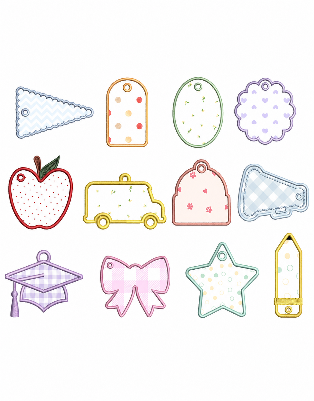 Personalized Shaker Bag Tags | Custom Name Tags for Backpacks & Lunch Boxes