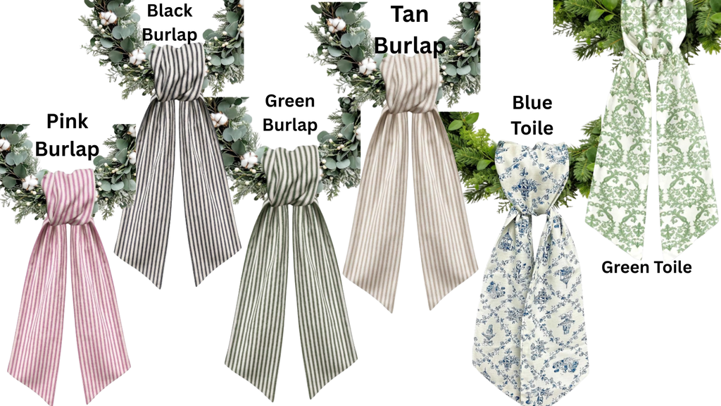 Address Number Wreath Sash | Embroidered Door Hanger