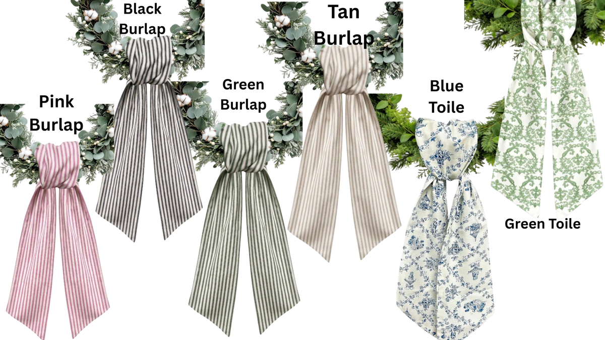 Everyday Wreath Sash | Embroidered Door Hanging