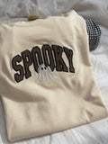 Spooky Ghost Appliqué Embroidered Halloween Shirt
