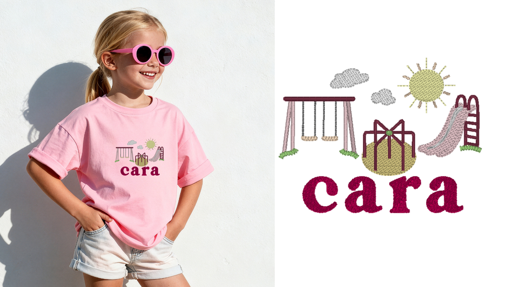 Kids Playground Tshirt | Boy and Girl Embroidered Shirt