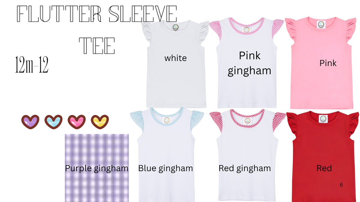 Girls Pencil Banner Flutter Sleeve Set | Personalized Back to School Designs