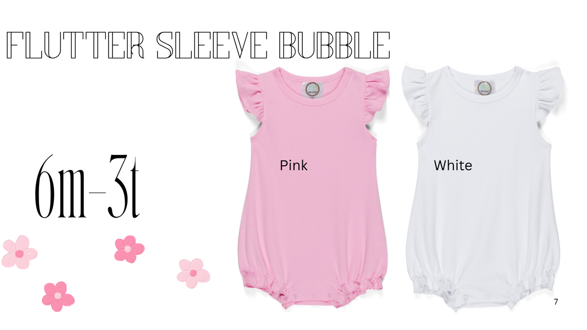 Girly Bug Embroidered Shirt | Flutter Sleeve & Peter Pan Bubble, Puff Sleeve T Shirt